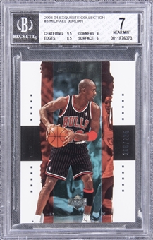 2003-04 UD "Exquisite Collection" #3 Michael Jordan (#166/225) – BGS NM 7